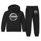 Nissan youth hoodie jogger set, Black, Youth Large ages 10–12