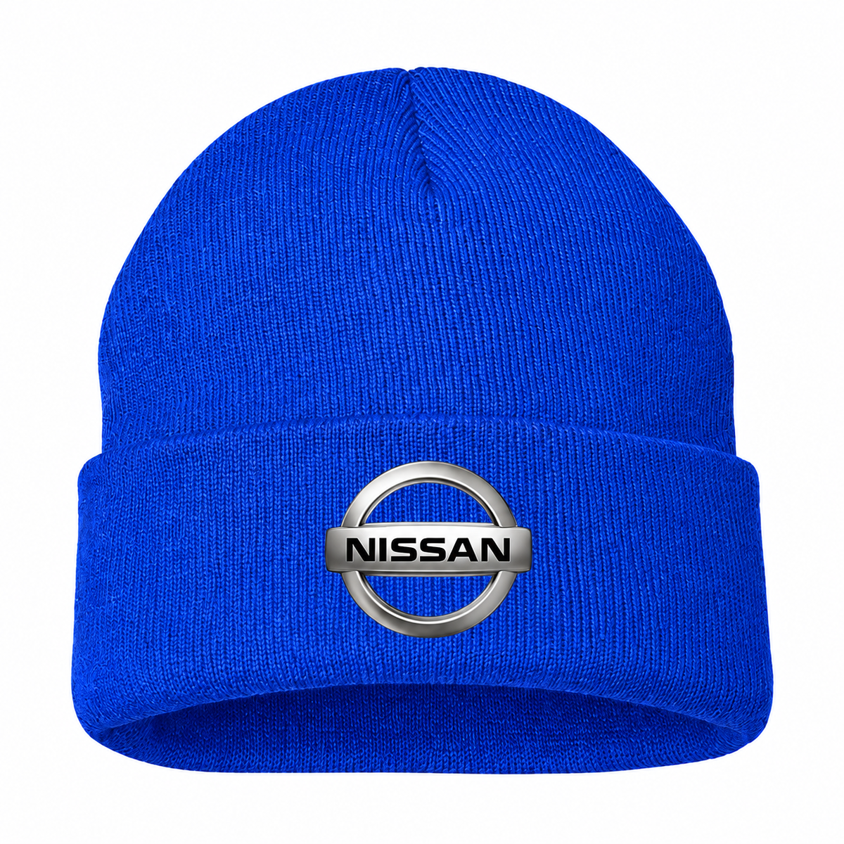 Men's Nissan Beanie Hat — Blue — clean front main