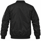 Nissan black bomber jacket back product view | color: black |