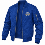 Nissan blue bomber jacket angled product view | color: blue |