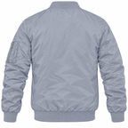 Nissan grey bomber jacket back product view | color: grey |
