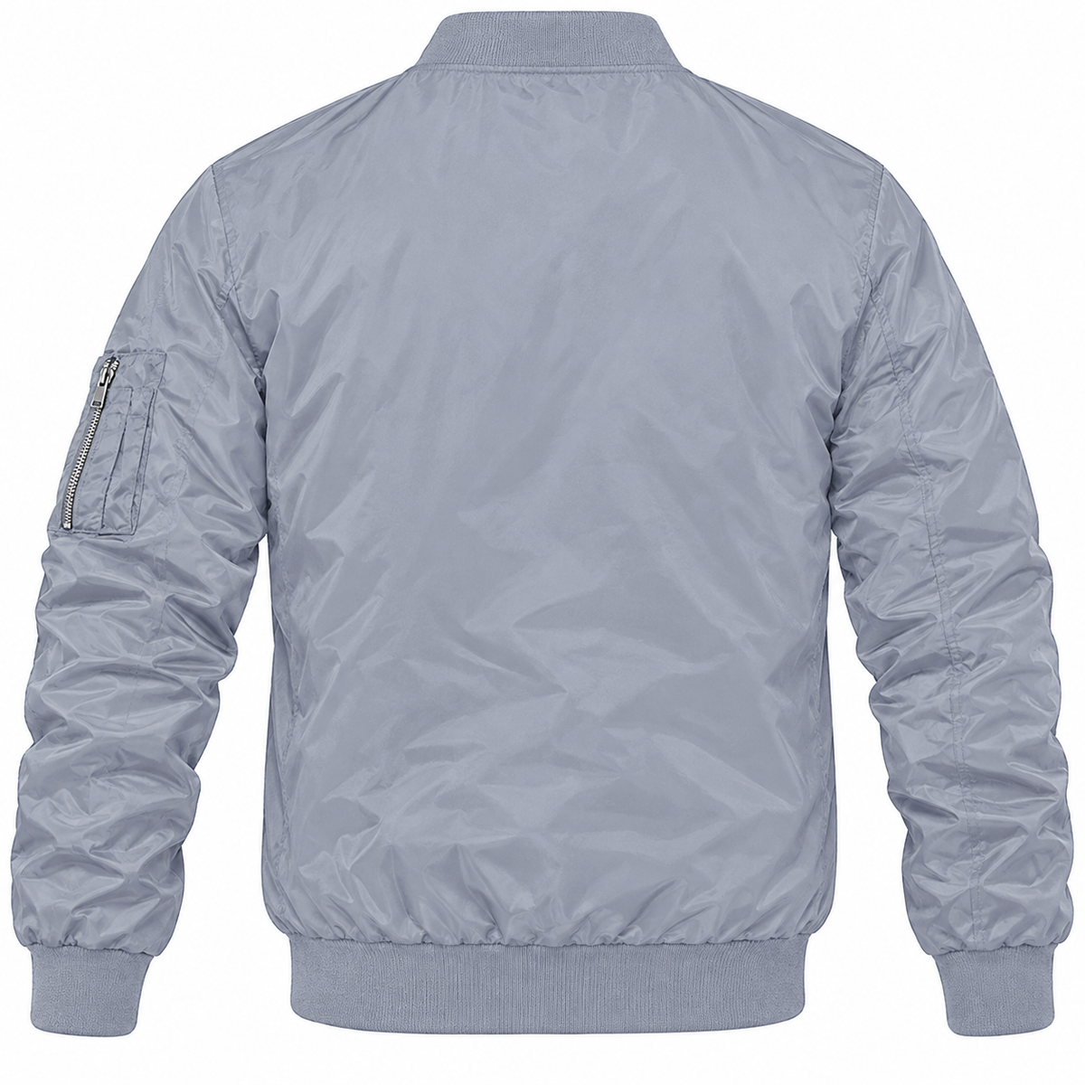 Nissan grey bomber jacket back product view | color: grey |