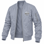 Nissan grey bomber jacket angled product view | color: grey |