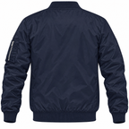 Nissan navy bomber jacket back product view | color: navy |