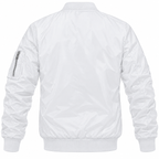 Nissan white bomber jacket back product view | color: white |