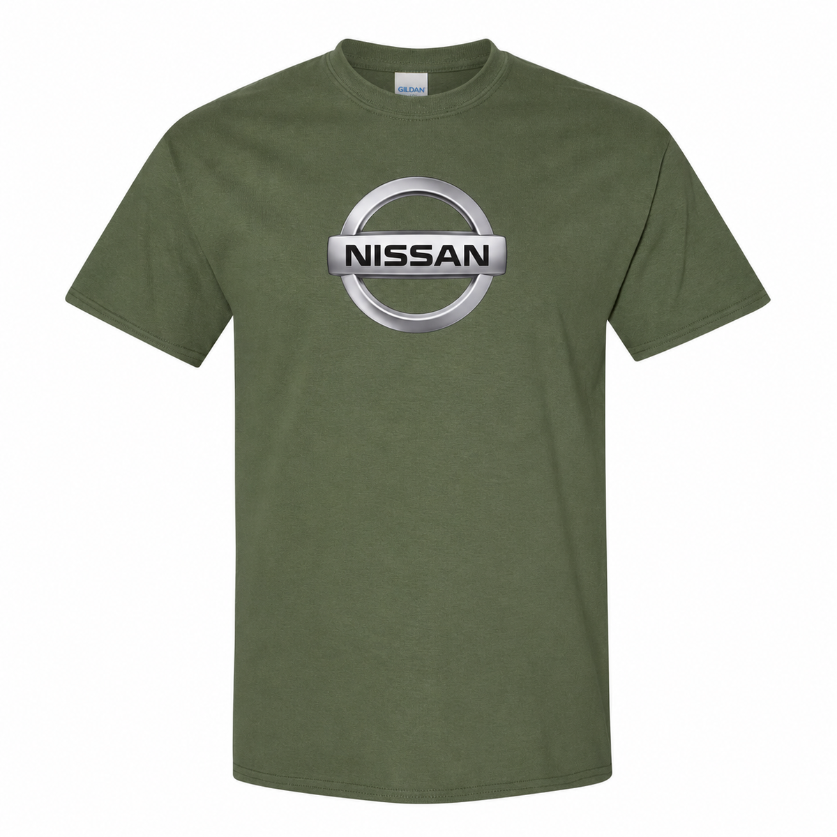 Nissan cotton T-shirt Army Green front