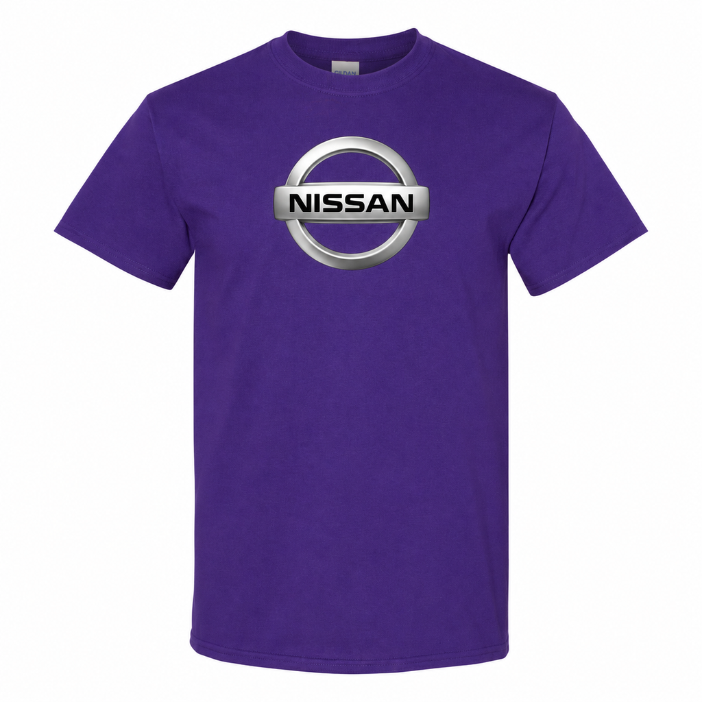Nissan cotton T-shirt Purple front