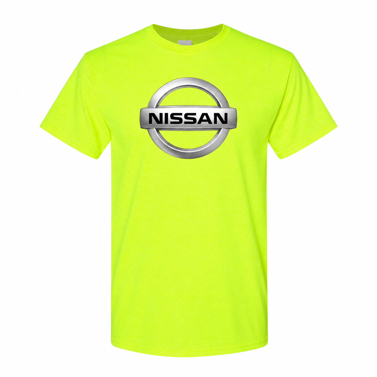Nissan cotton T-shirt Safety Green front