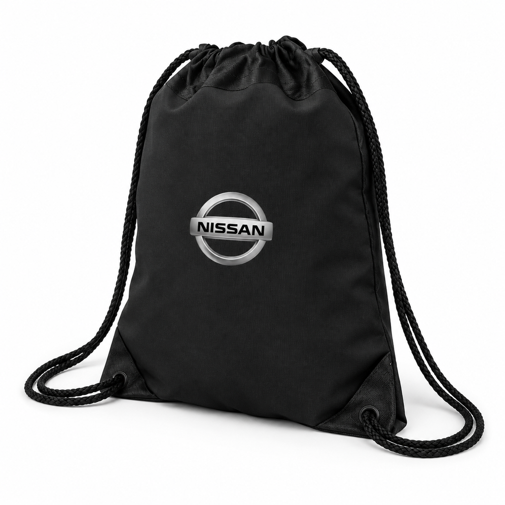 Nissan Drawstring Bag Angle | Color: Black |