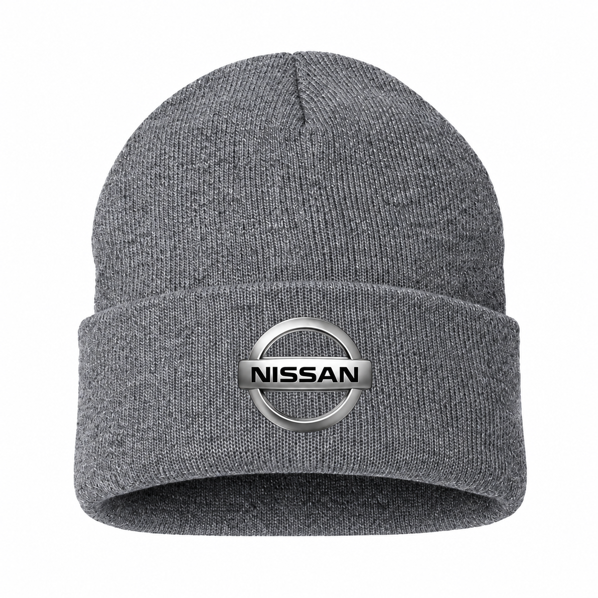Men's Nissan Beanie Hat — Gray — clean front main