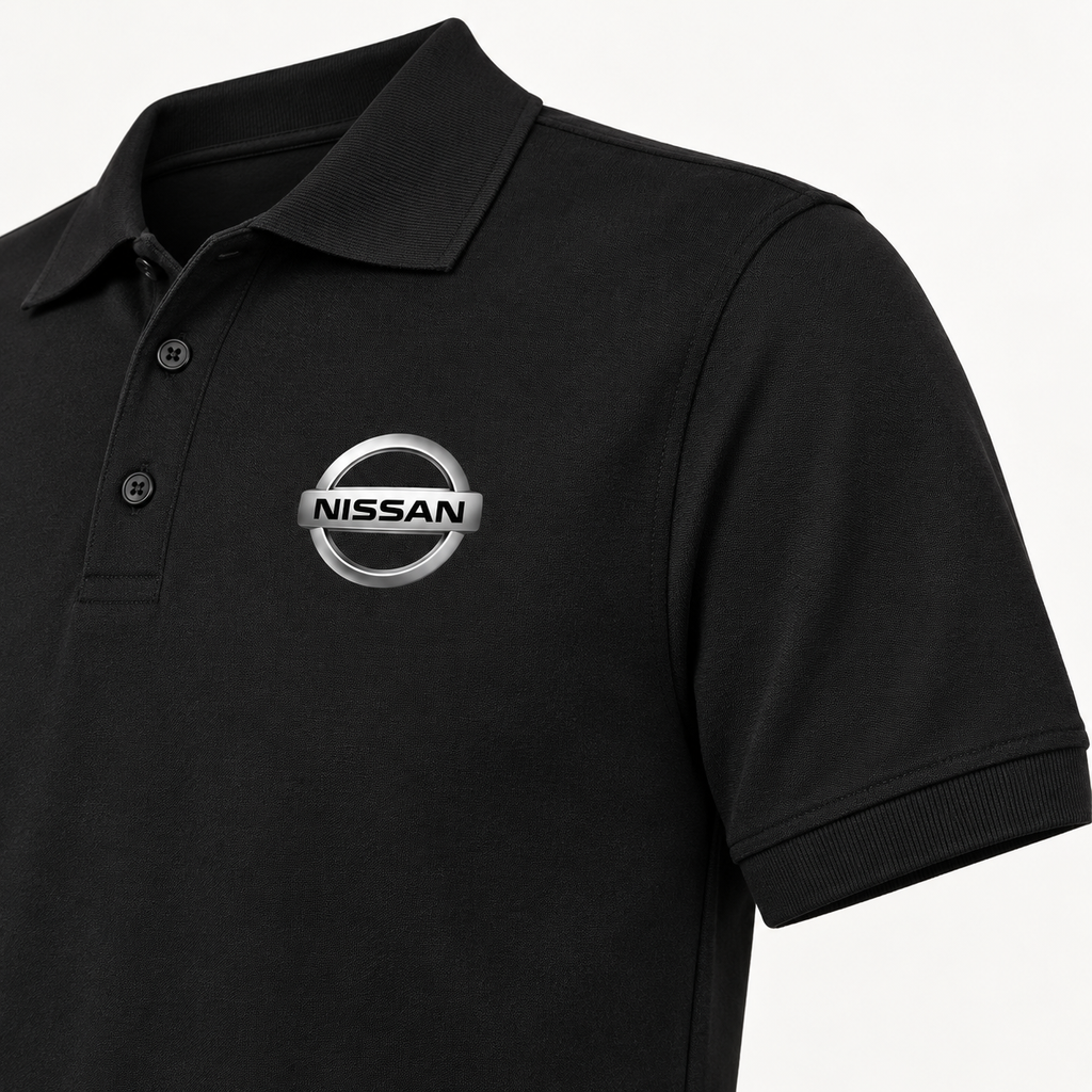 Nissan polo Sleeve detail | Color: Black |