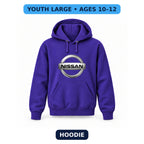 Nissan - Youth Large Hoodie (Ages 10–12) | Color: Purple