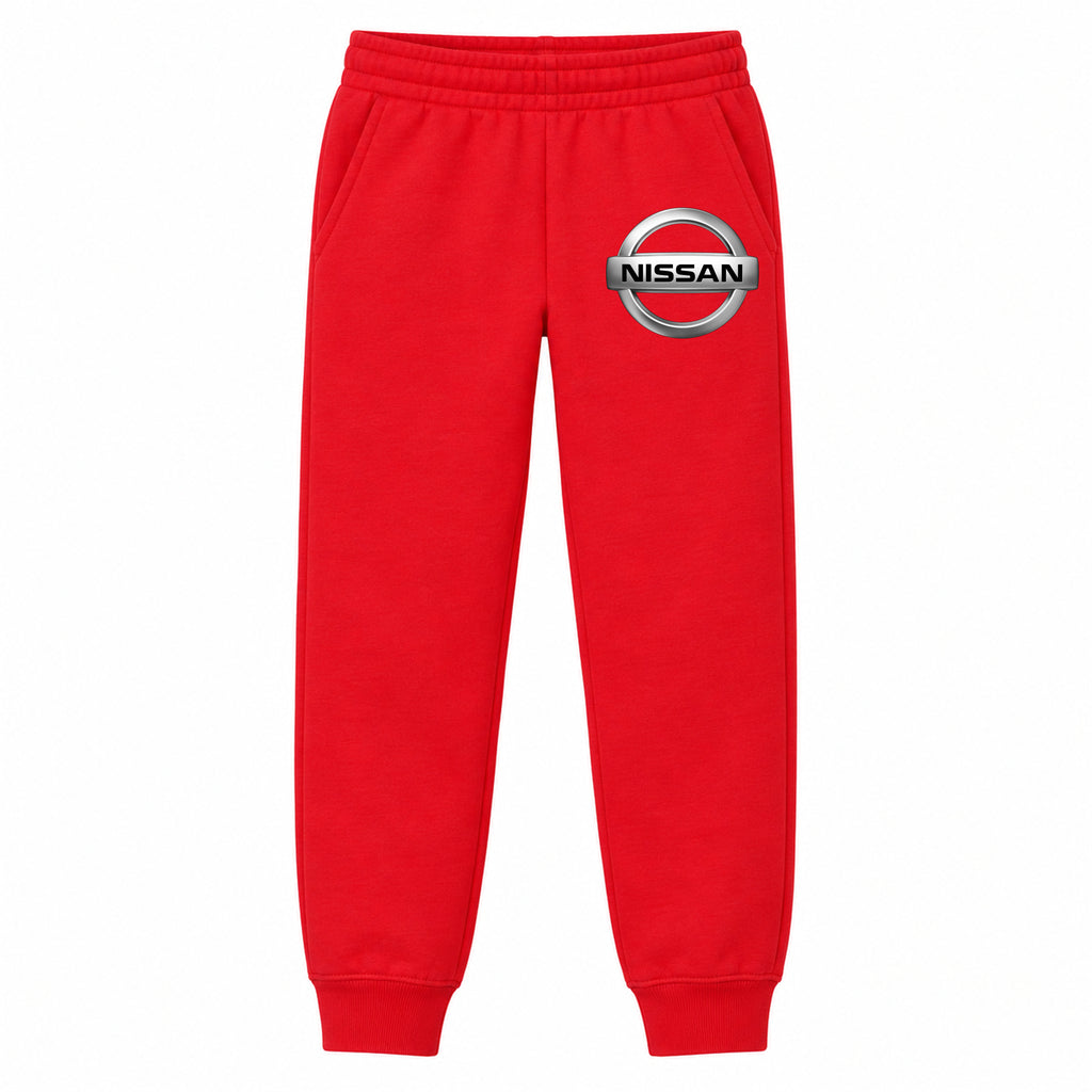 Nissan youth jogger sweatpants in Red, Youth Large ages 10–12