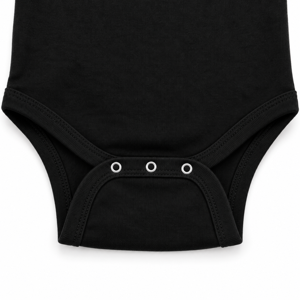 Nissan Baby Romper Snap detail | Color: Black |