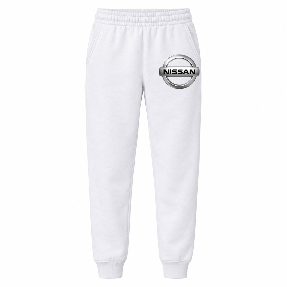 Nissan youth jogger sweatpants in White, Youth Large ages 10–12