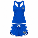 Women's Nissan tanktop and shorts set Blue front