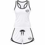 Women's Nissan tanktop and shorts set White front