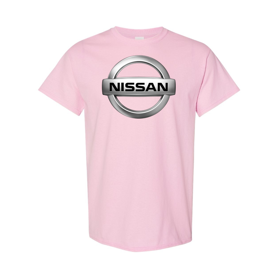 Youth Kids Nissan Car Cotton T-Shirt | Color: Pink | Main