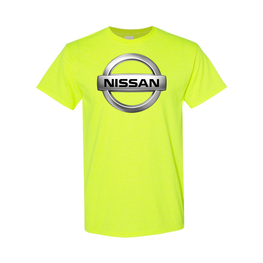 Youth Kids Nissan Car Cotton T-Shirt | Color: Safety Green | Main