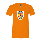 Men’s  Romania National Soccer Team - BELLA + CANVAS - Jersey V-Neck Tee - 3005