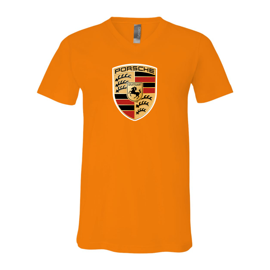 Men’s Porsche Car - BELLA + CANVAS - Jersey V-Neck Tee - 3005