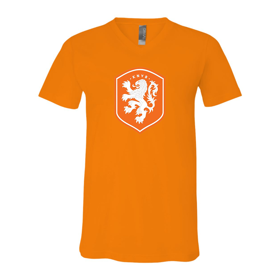 Men’s  Netherlands National Soccer Team  - BELLA + CANVAS - Jersey V-Neck Tee - 3005