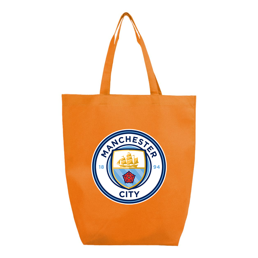 Manchester City Soccer - Q-Tees - Non-Woven Gusset Bottom Tote - Q1251
