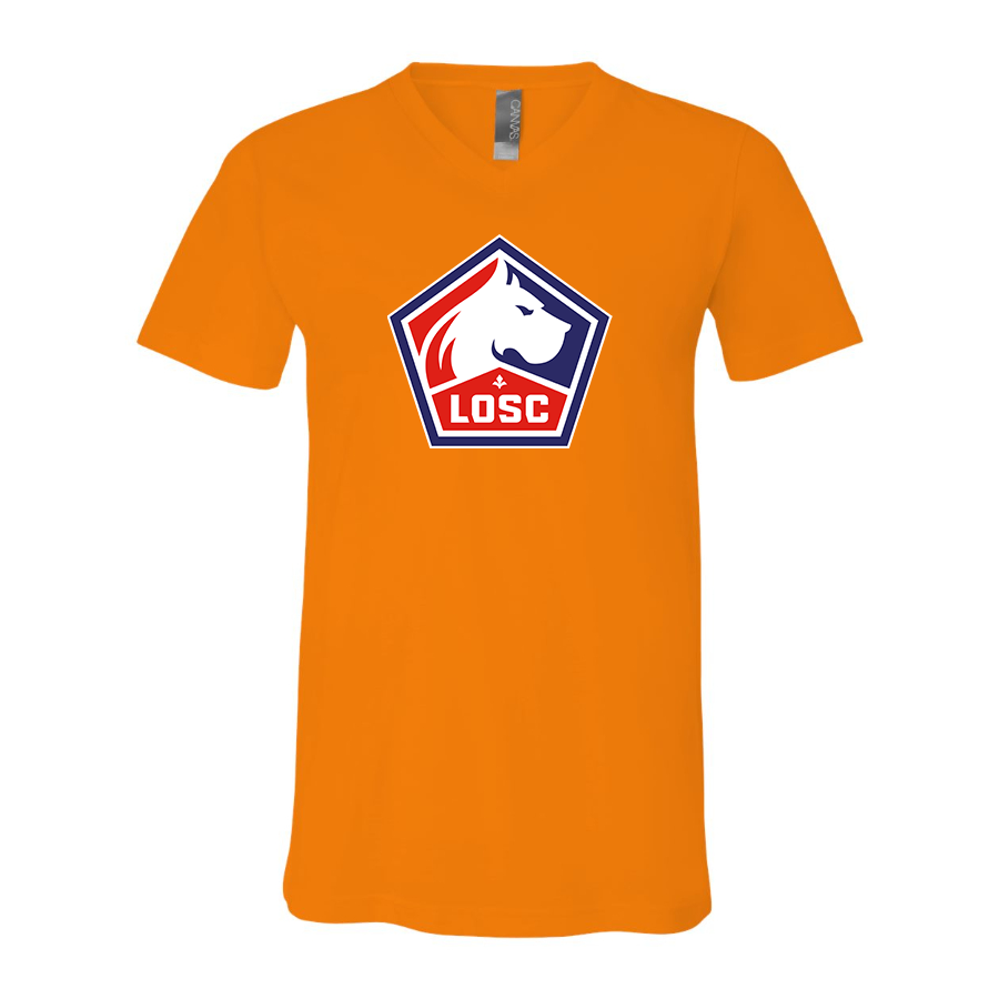 Men’s  Lille Olympique FC - BELLA + CANVAS - Jersey V-Neck Tee - 3005