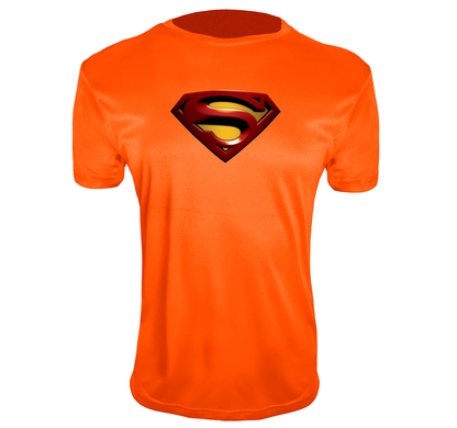 Youth Kids Superman Superhero Performance T-Shirt