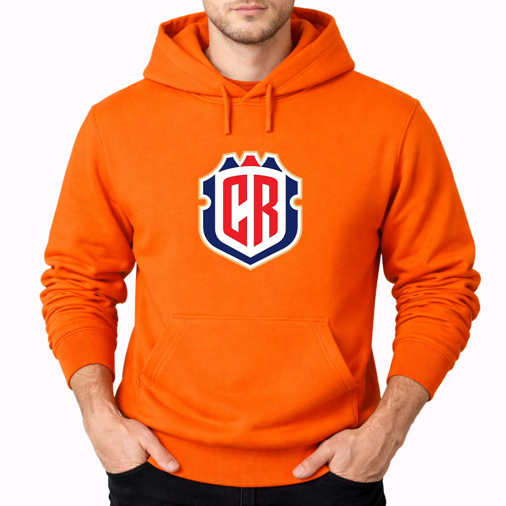 Men's Costa Rica National Soccer Team Pullover Hoodie