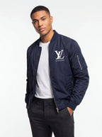 Men's Louis Vuitton Lightweight Bomber Jacket Windbreaker Softshell Varsity Jacket Coat