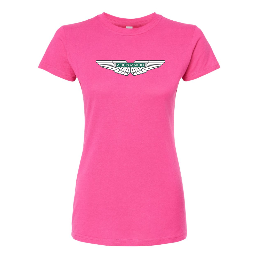 Women's Aston Martin Motorsports Car Round Neck T-Shirt