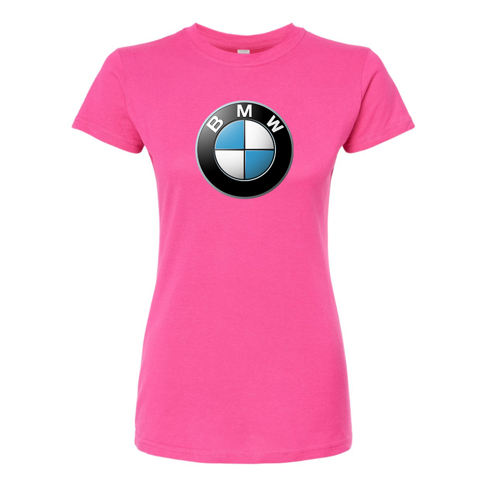 Women's BMW Motorsports Car Round Neck T-Shirt