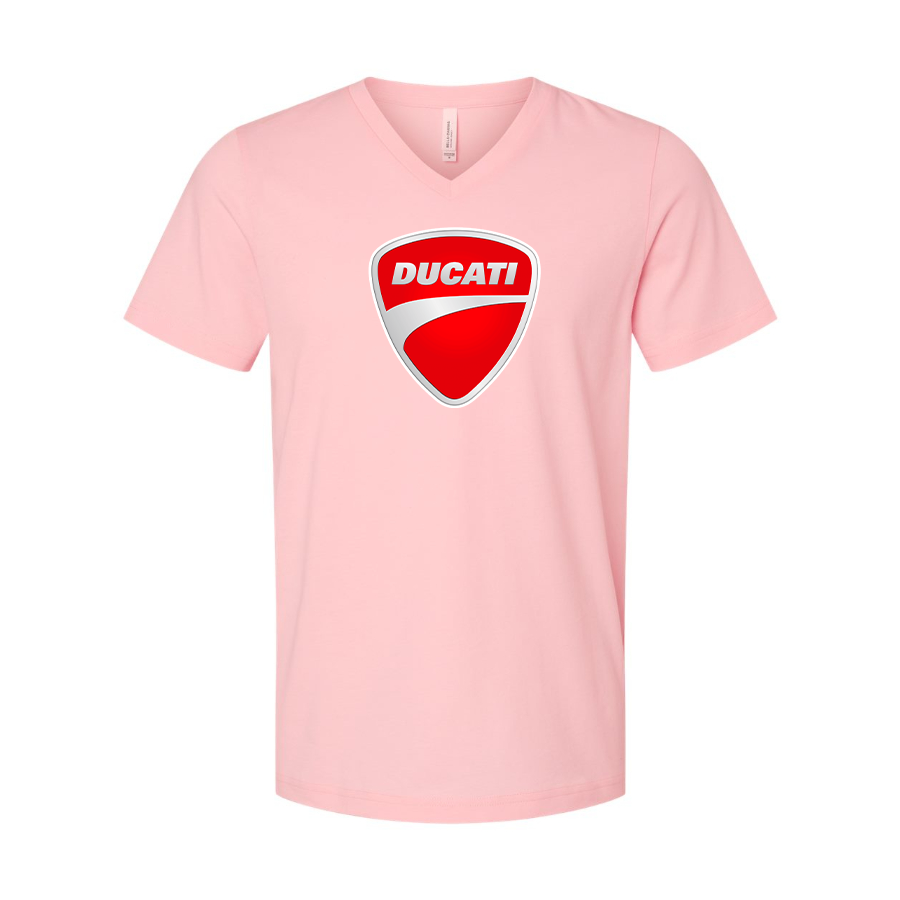 Men’s Ducati Motorcycle - BELLA + CANVAS - Jersey V-Neck Tee - 3005