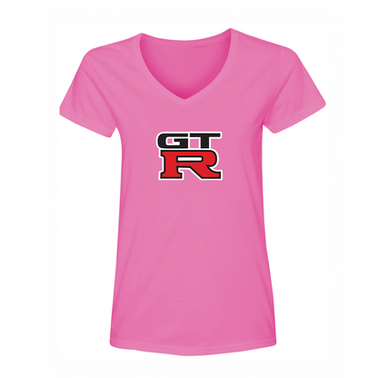 Women's GTR Car V-Neck T-Shirt