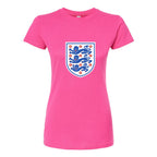 Women's England National Football Team Round Neck T-Shirt