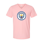 Men’s  Manchester City Soccer - BELLA + CANVAS - Jersey V-Neck Tee - 3005