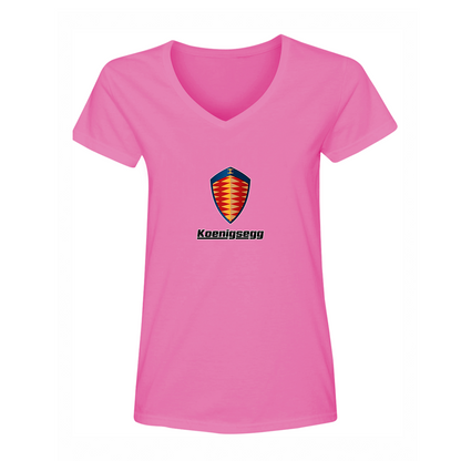 Women's Koenigsegg Car V-Neck T-Shirt