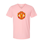 Men’s  Manchester United Soccer - BELLA + CANVAS - Jersey V-Neck Tee - 3005