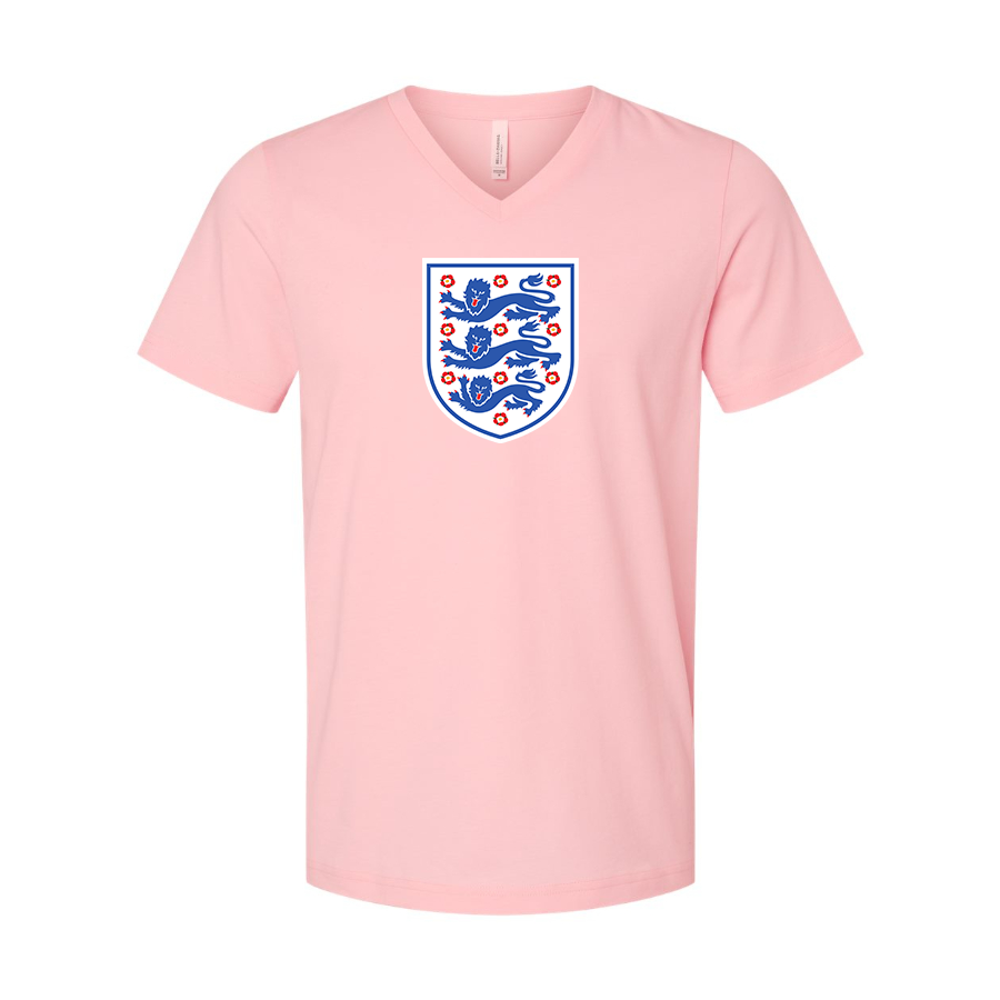 Men’s England National Football Team - BELLA + CANVAS - Jersey V-Neck Tee - 3005