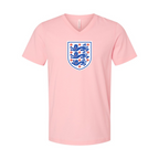 Men’s England National Football Team - BELLA + CANVAS - Jersey V-Neck Tee - 3005