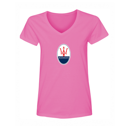 Women's Maserati Car V-Neck T-Shirt