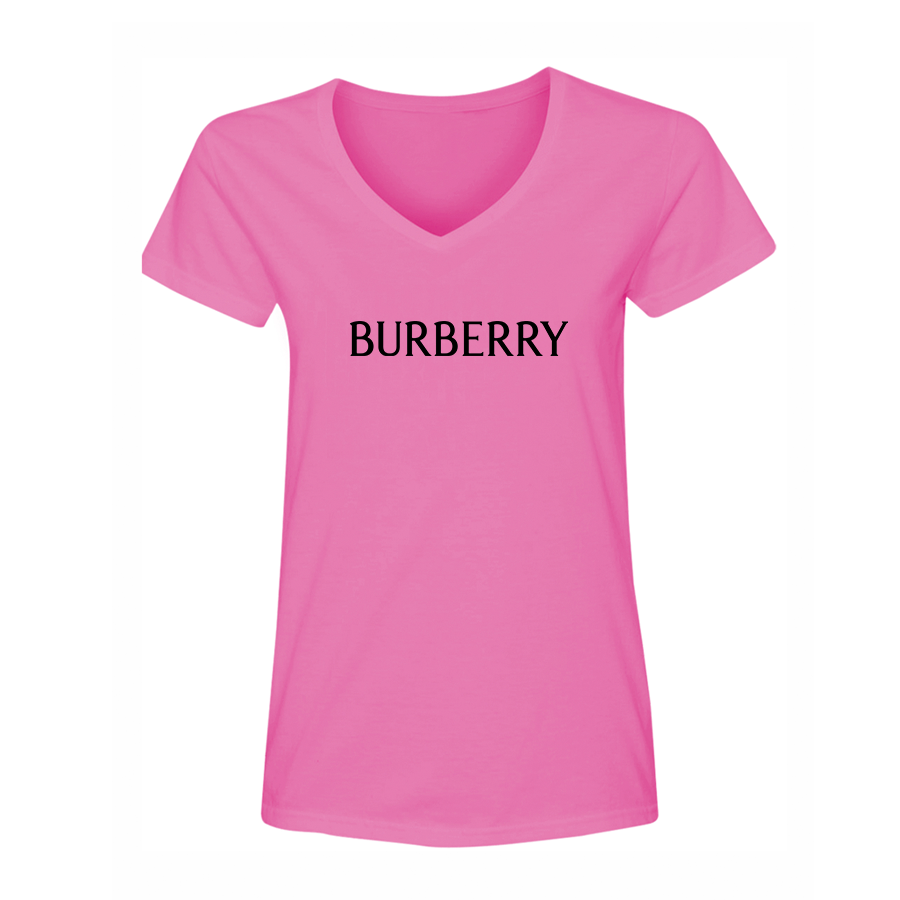 Women's Burberry V-Neck T-Shirt