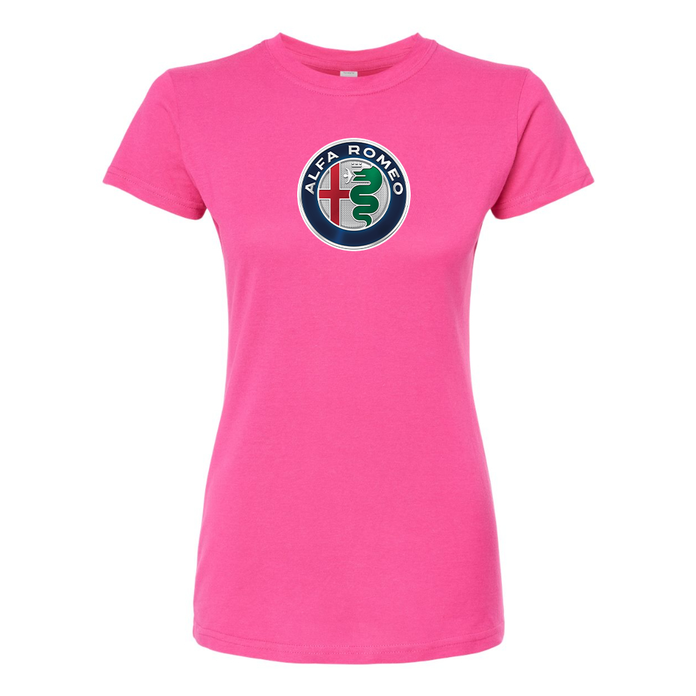 Women's Alfa Romeo Car Round Neck T-Shirt