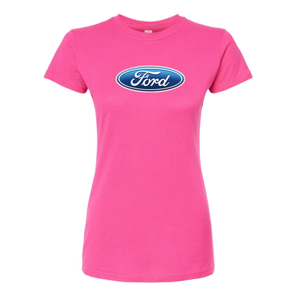 Women’s Ford Car Round Neck T-Shirt