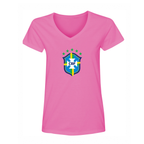 Women's Brazil National Soccer Team V-Neck T-Shirt