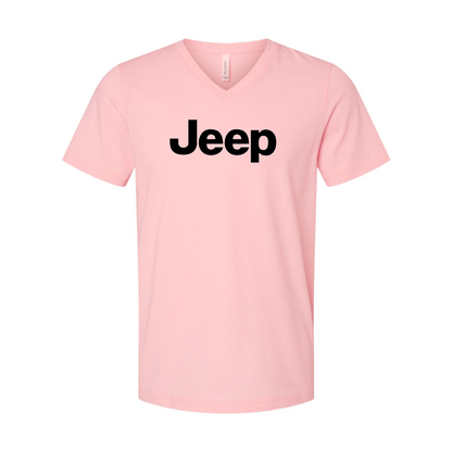 Men’s Jeep Car - BELLA + CANVAS - Jersey V-Neck Tee - 3005