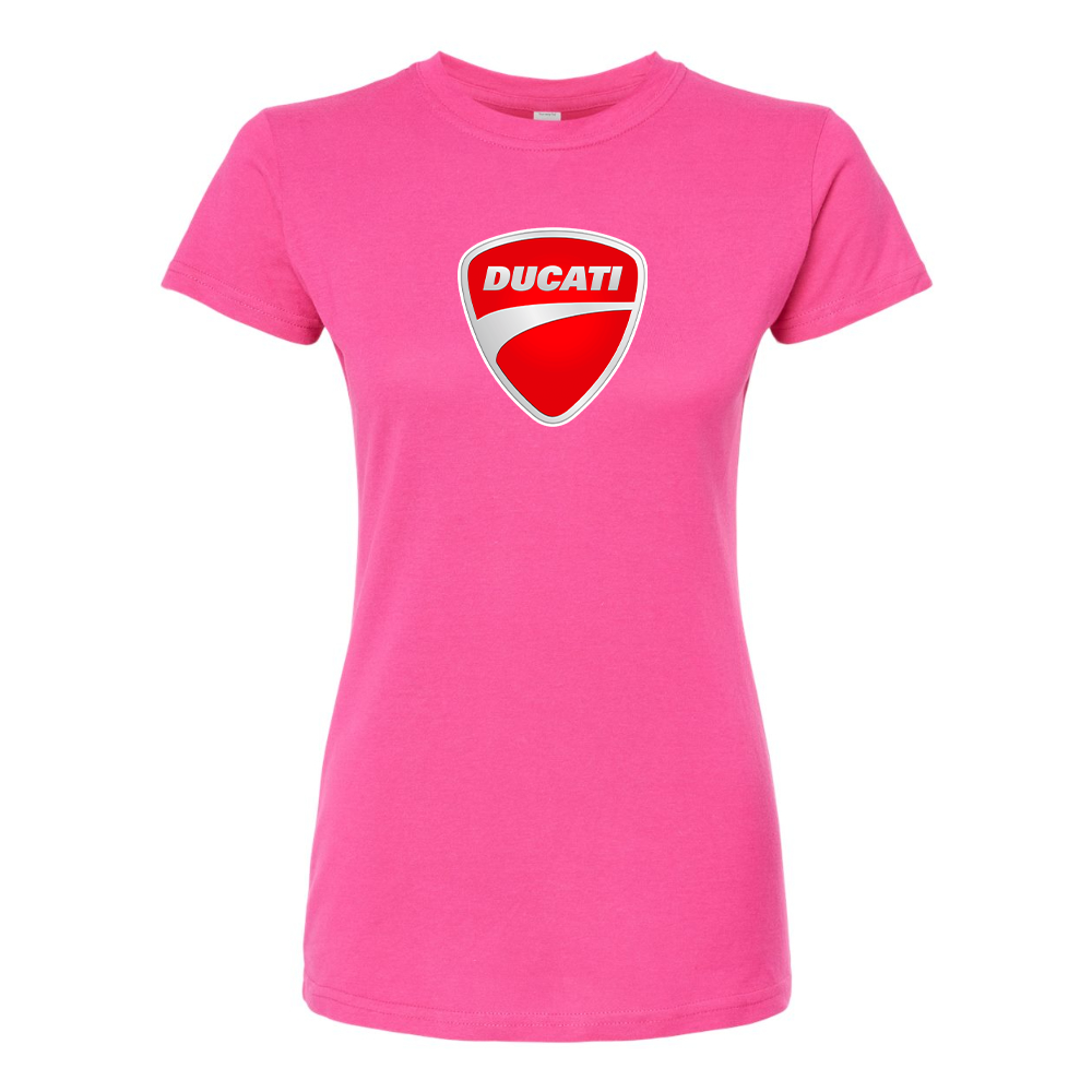 Women’s Ducati Motorcycle Round Neck T-Shirt