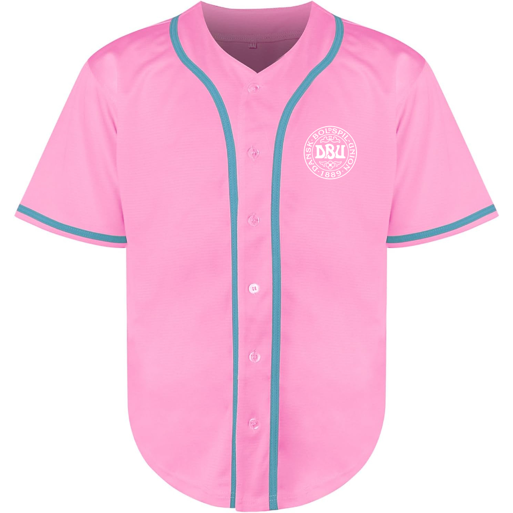 Men's Denmark Soccer Baseball Jersey