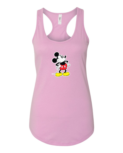 Women's Mickey Mouse Cartoon Racerback Tank Top